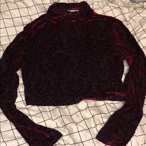Velvet crop top